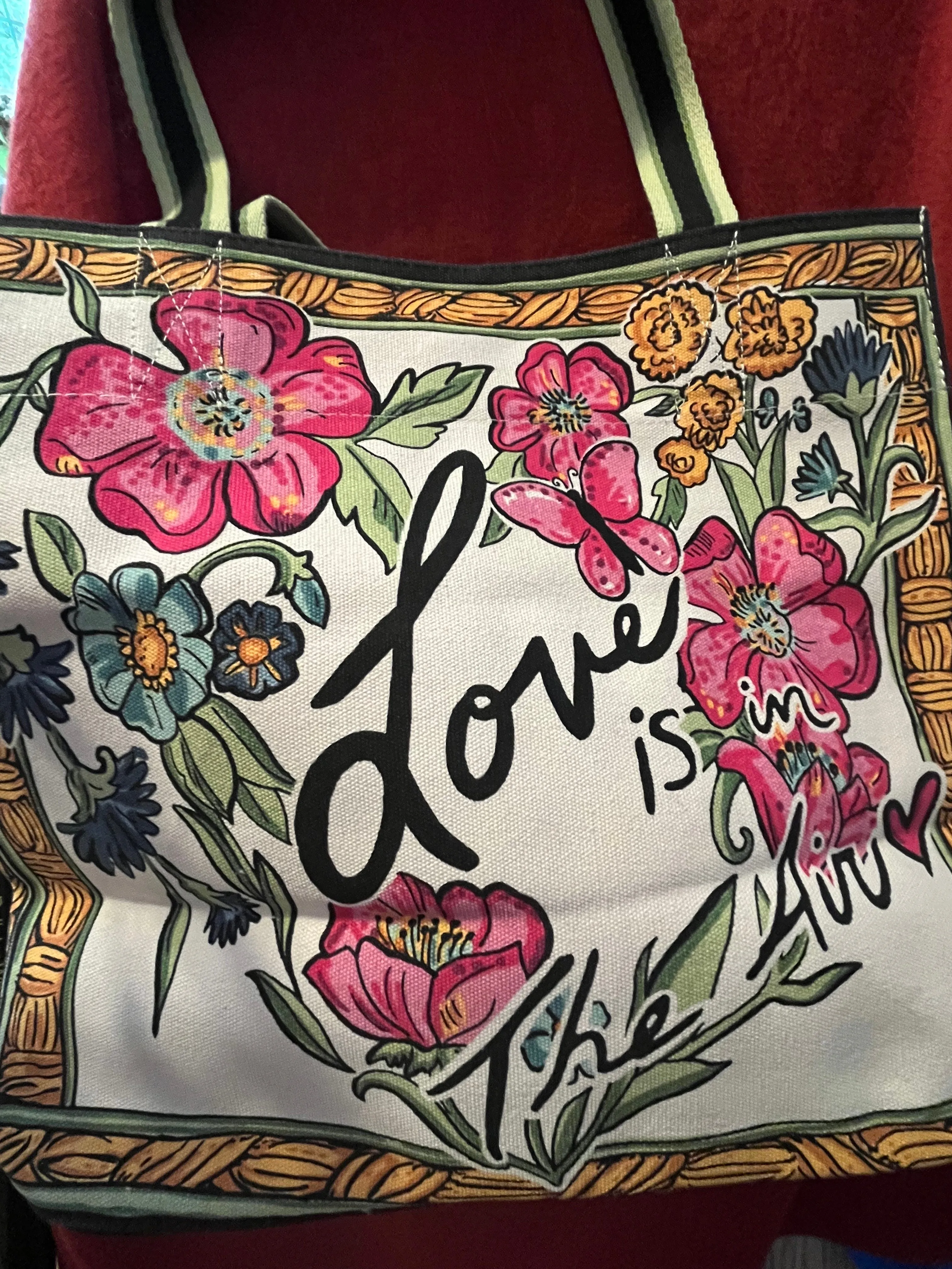 NWT Brighton "Love is in the Air" Canvas Tote