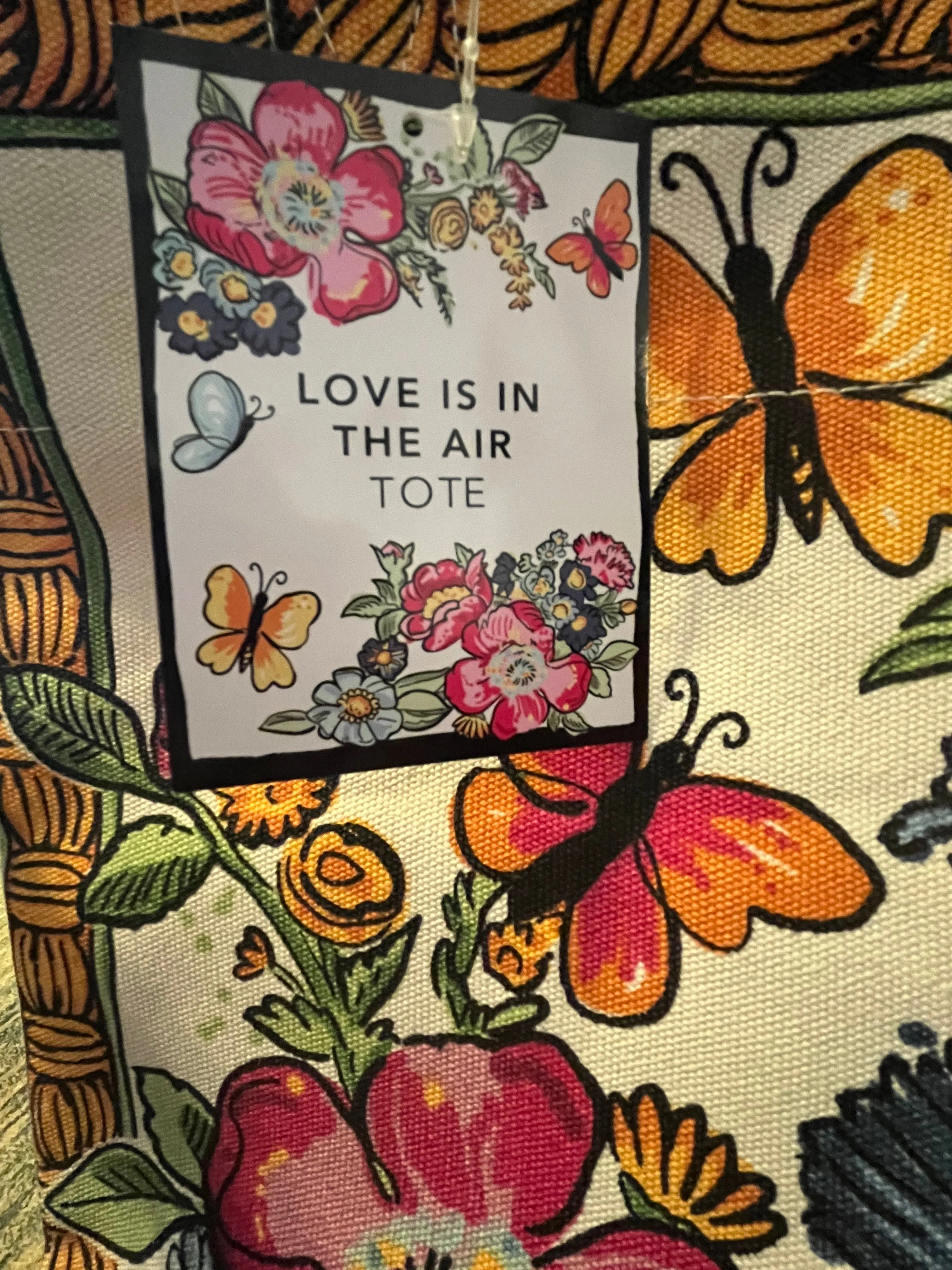 NWT Brighton "Love is in the Air" Canvas Tote