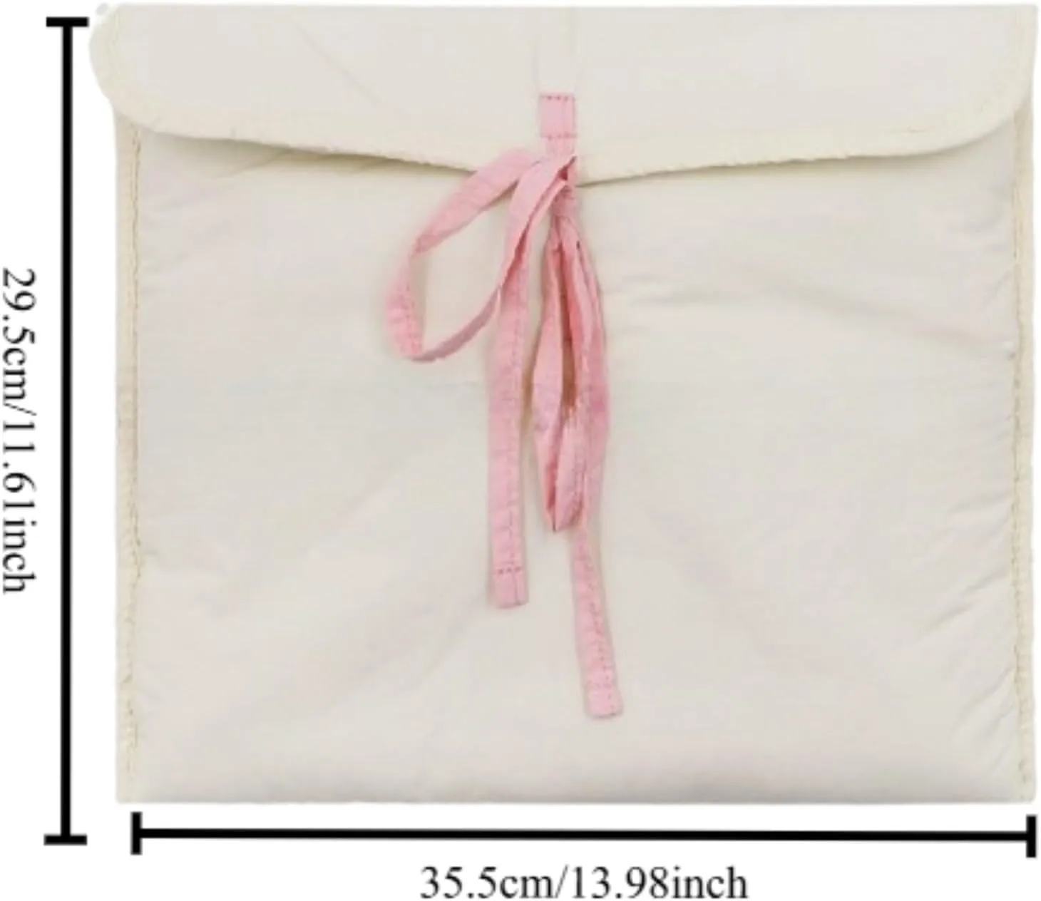 OCUH Laptop Bag Pink Bow Fluffy Padded Tablet Bag Business Office Work Briefcase 13-14 Inch Cutecore Handbag