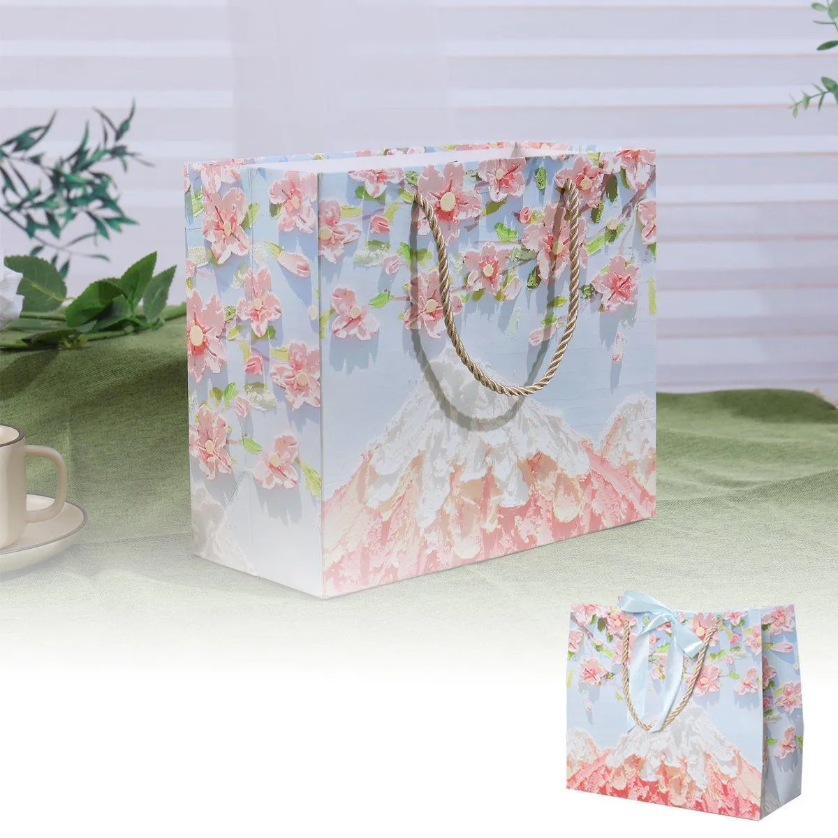 Oil Painting Pattern Gift Paper Bags 2Styles 50PCS