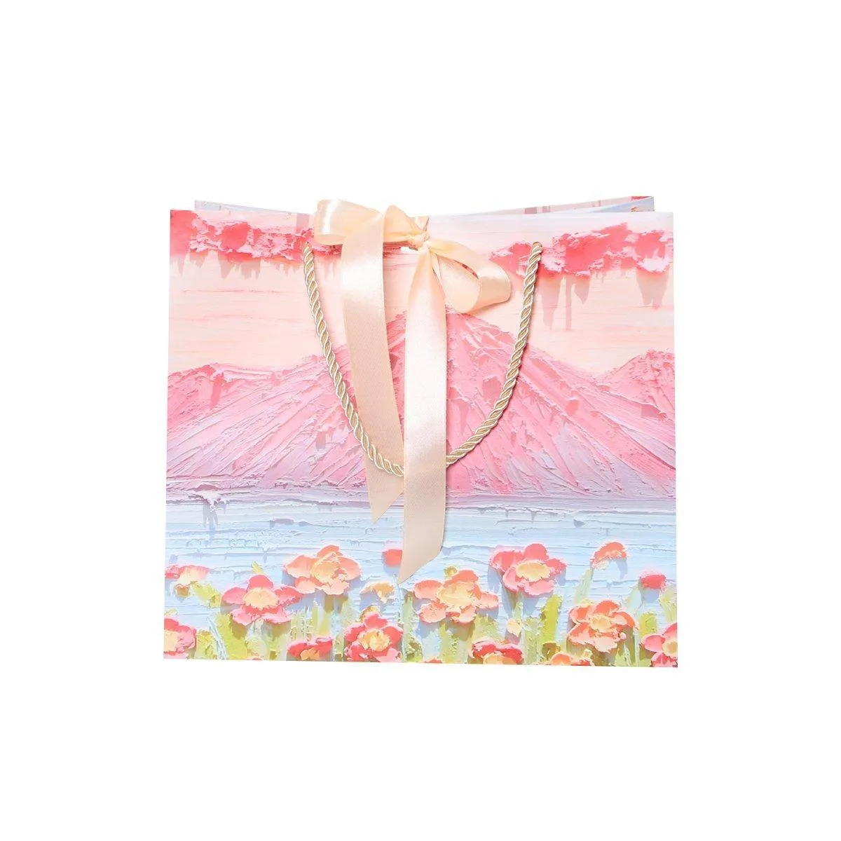 Oil Painting Pattern Gift Paper Bags 2Styles 50PCS