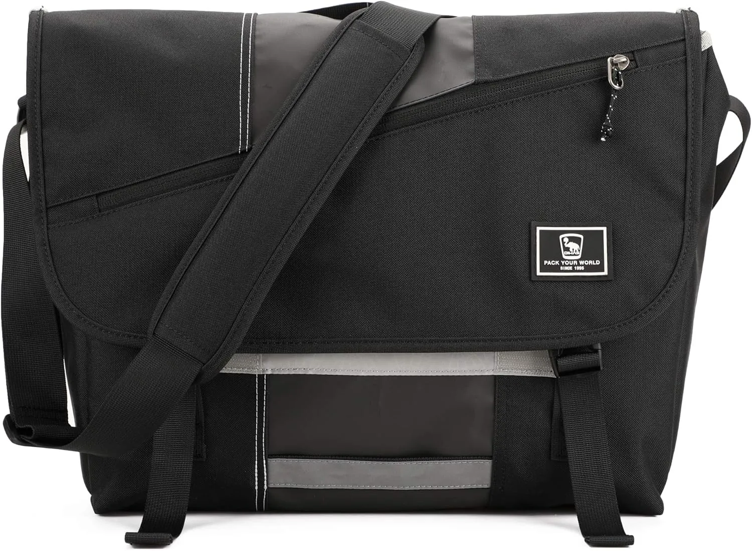 OIWAS 15.6 Inch Messenger Bag for Men Crossbody Laptop Satchel Bag Men Shoulder Bags Briefcase Computer Bag Large Work Travel College Black