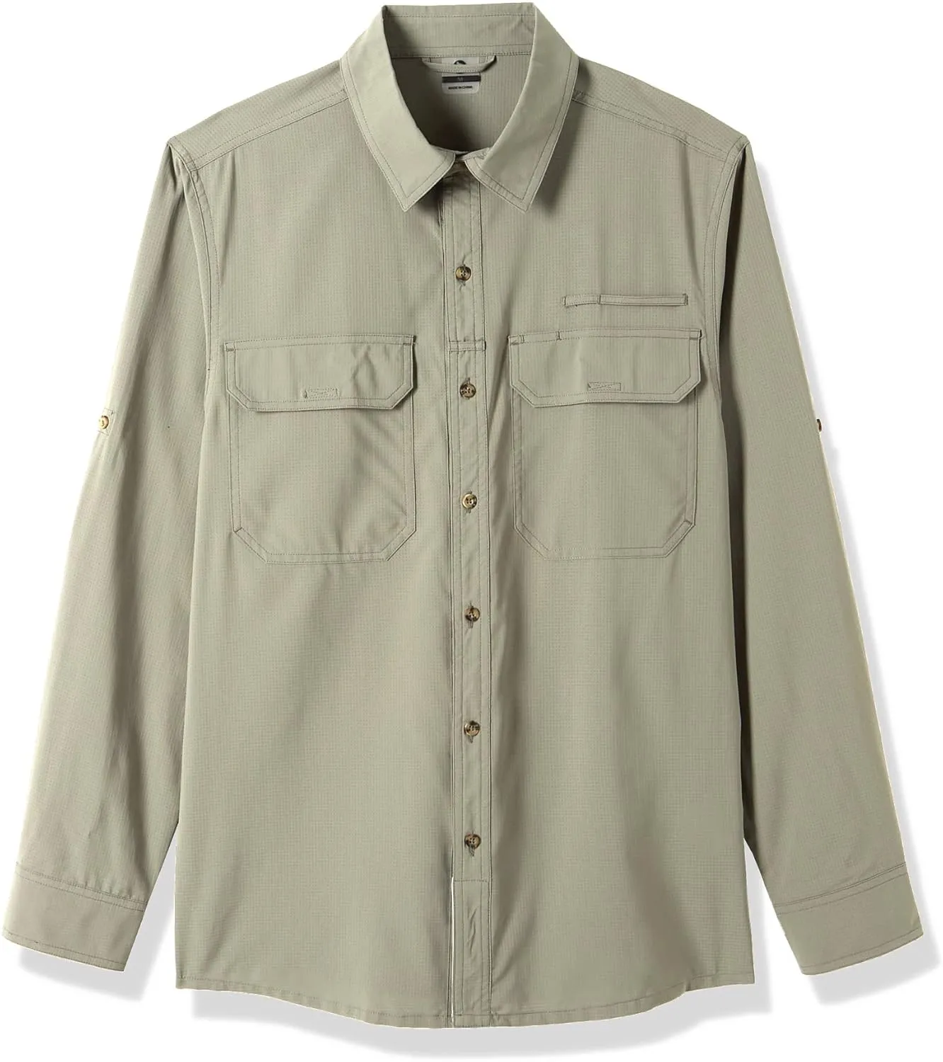 Outdoor Ventures Men's UPF 50  UV Sun Protection Shirt, Long Sleeve Hiking Fishing Shirt Cooling Quick Dry for Safari Travel