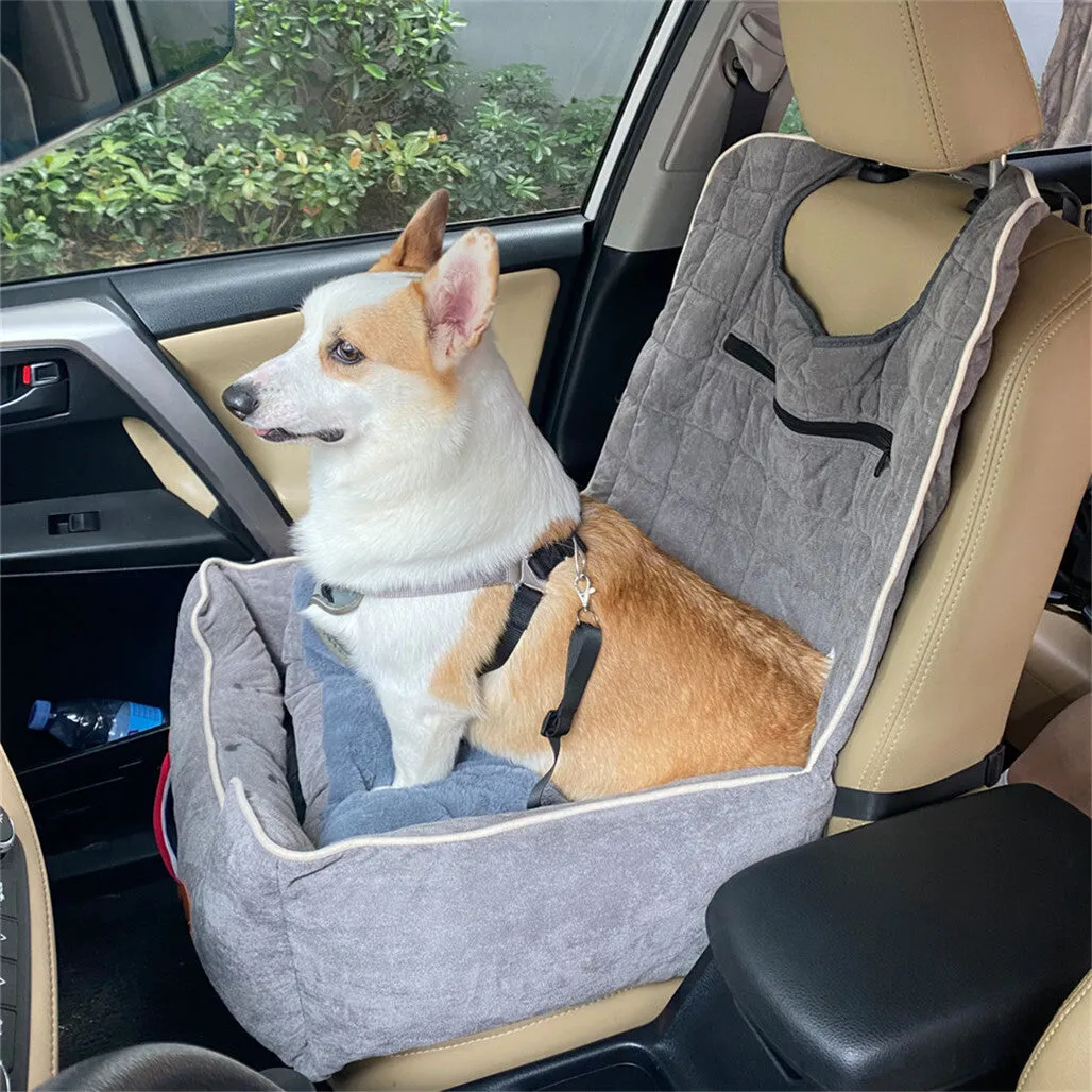 P&P Anti-Slip Dog Travel Bed Dog Car Seat Pet Booster Seat Fully Detachable Washable