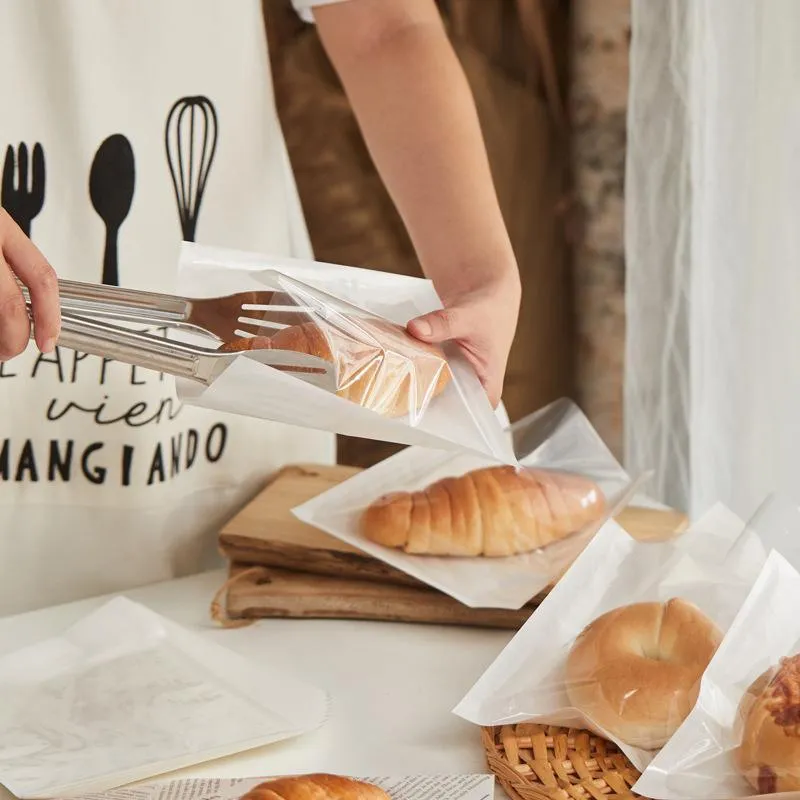 Pastry Packaging Bags 500PCS White/Kraft