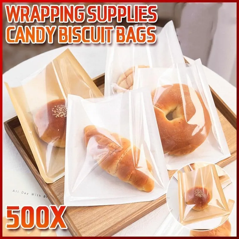 Pastry Packaging Bags 500PCS White/Kraft