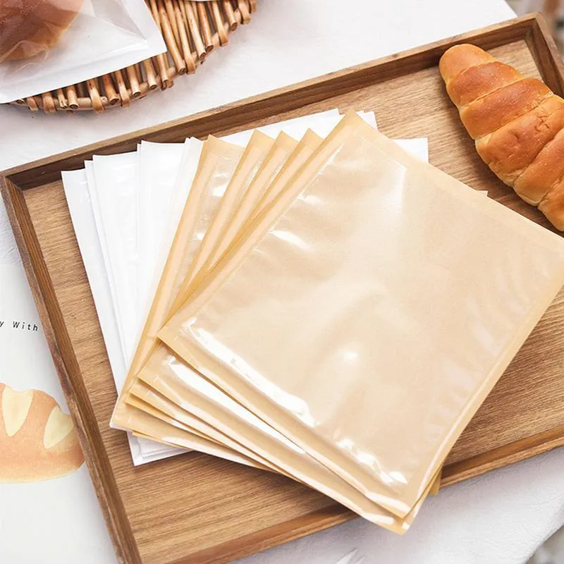 Pastry Packaging Bags 500PCS White/Kraft