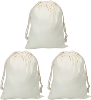 PATIKIL Polyester Cotton Reusable Drawstring Bags, Multipurpose Washable Cotton Dust Bags, Luggage Organizer, Travel Essentials Storage Pouch,