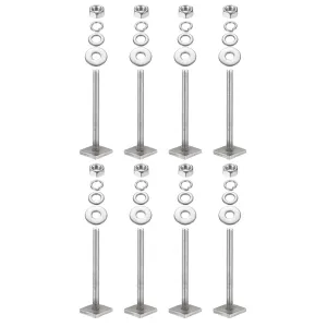 PATIKIL T Slot Bolts M6 x 65mm, 8 Set Square Head T Bolts Roof Rack Stainless Steel T Track Bolts with Nut Washers for Bike Ski Kayak Rack