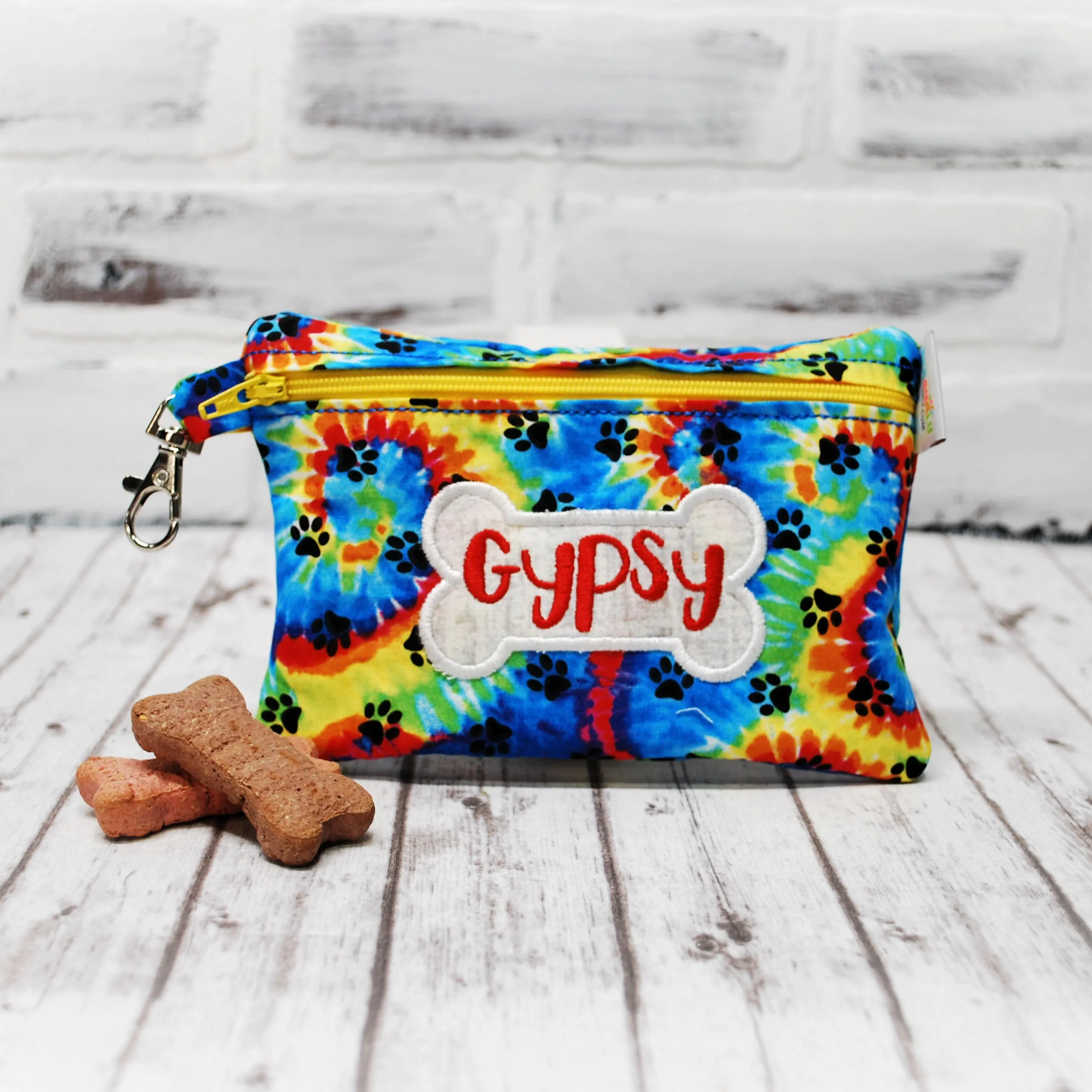 Paw Print Tie Dye Personalized Reusable Food Bag