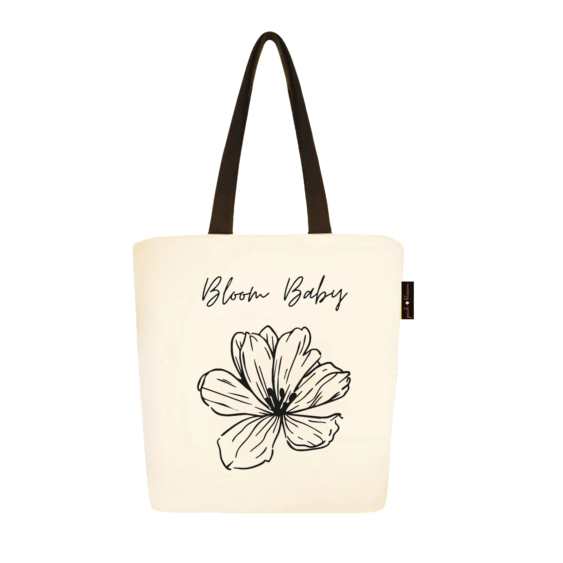 Peach Blossom Women's Cotton Printed Tote Bag With Zipper and Pouch | Pack Of 2 Combo