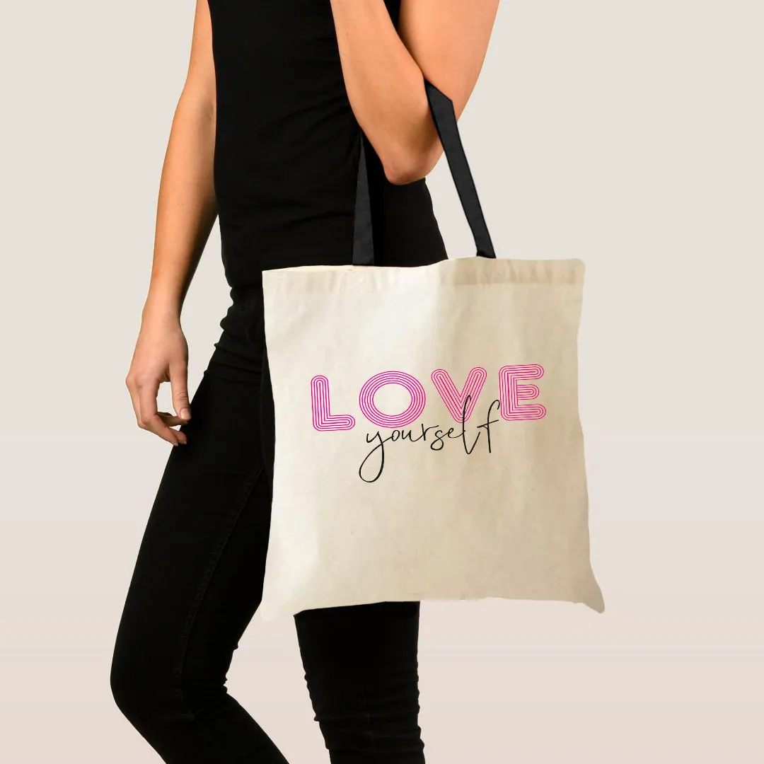 Peach Blossom Women's Cotton Printed Tote Bag With Zipper and Pouch | Pack Of 2 Combo