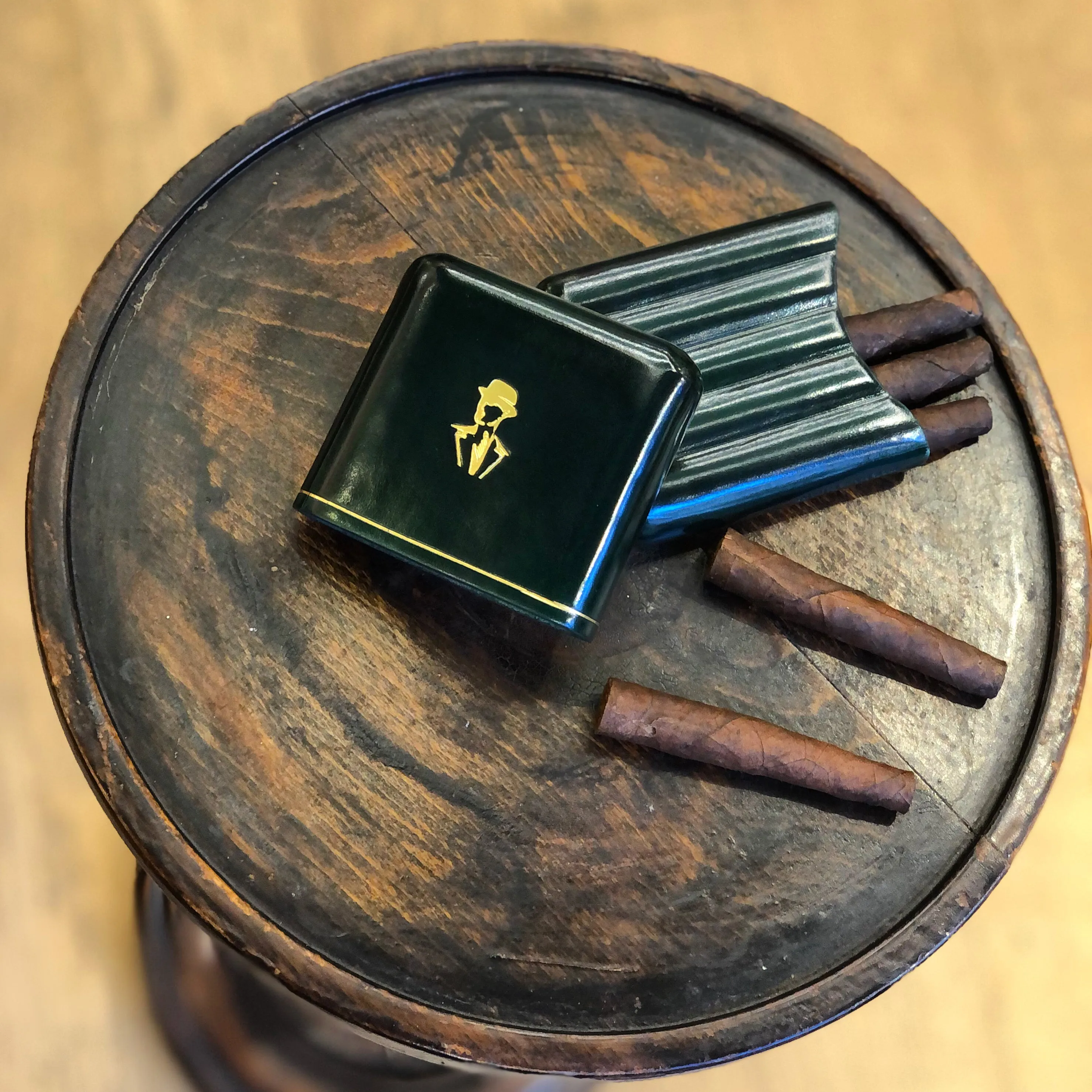 Peroni Firenze X Sartoria Napoletana Dark Green Half Toscano Cigar Case