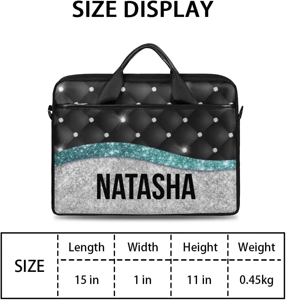 Personalized Laptop Bag Case Briefcases Shoulder Bag for Women, Custom Computer Cases for Laptops Hot Pink Flower