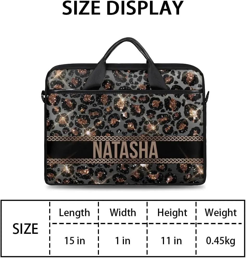 Personalized Laptop Bag Case Briefcases Shoulder Bag for Women, Custom Computer Cases for Laptops Hot Pink Flower
