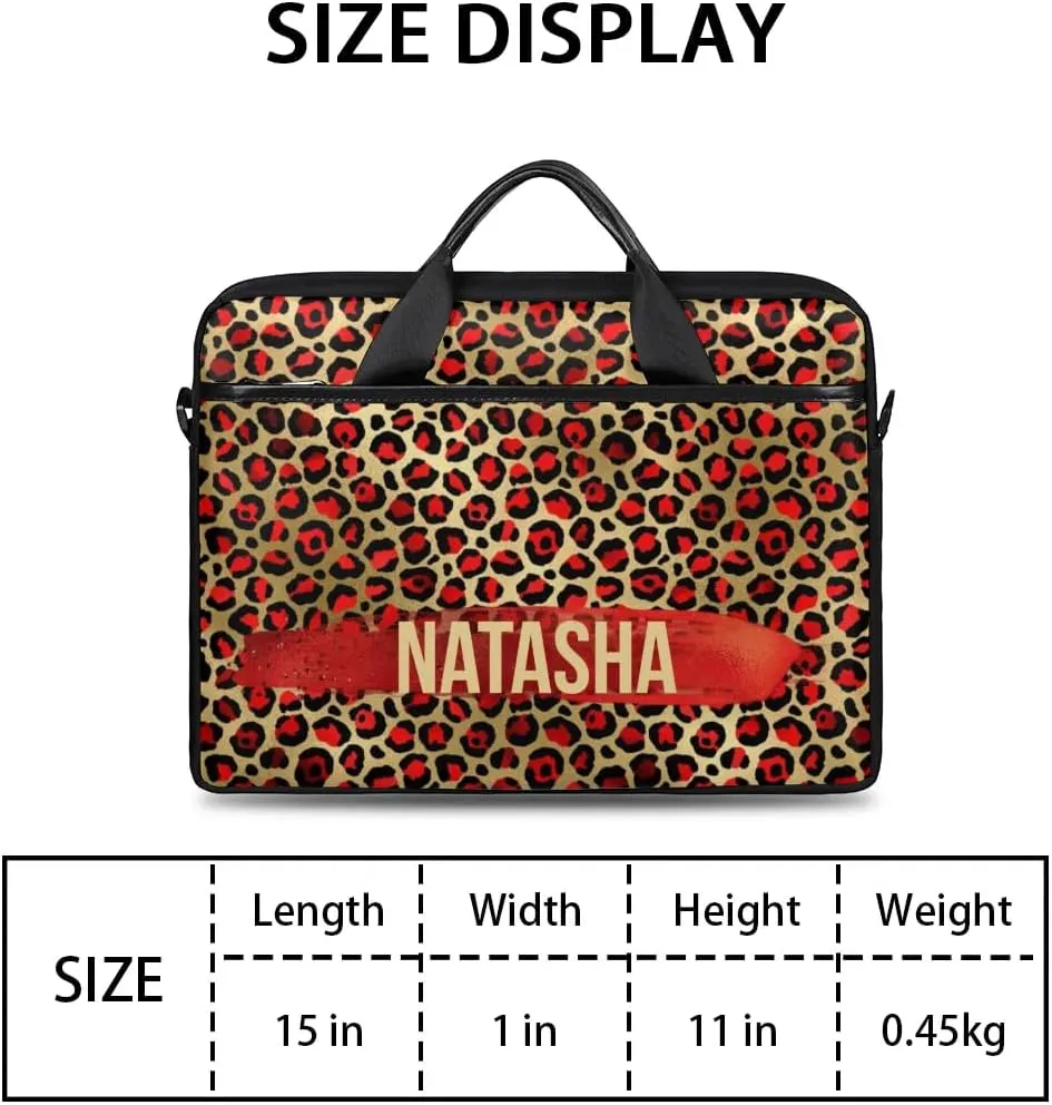 Personalized Laptop Bag Case Briefcases Shoulder Bag for Women, Custom Computer Cases for Laptops Hot Pink Flower