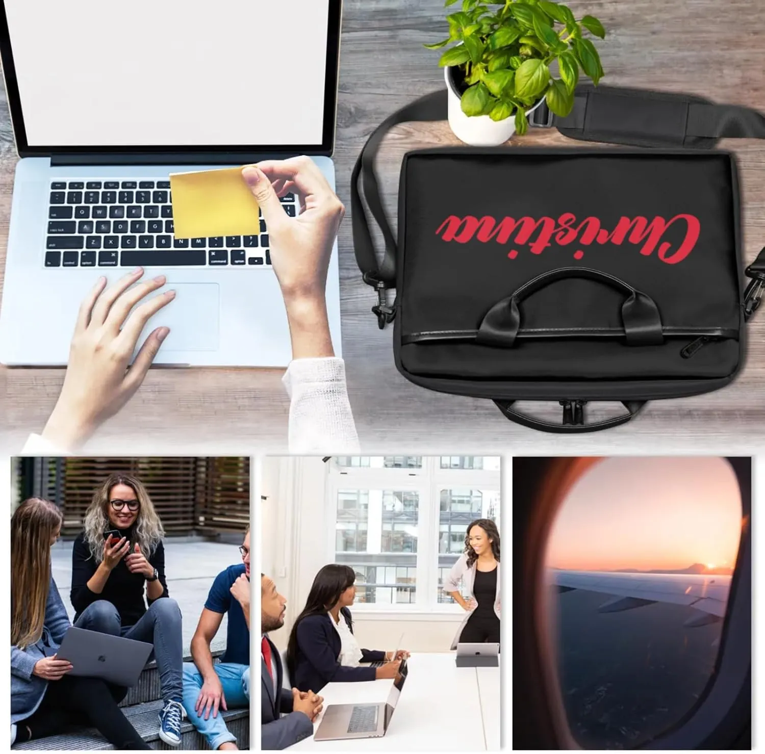 Personalized-Laptop-Bag-Case Briefcases Shoulder Bag for Women Man, Custom Computer Cases for Laptops