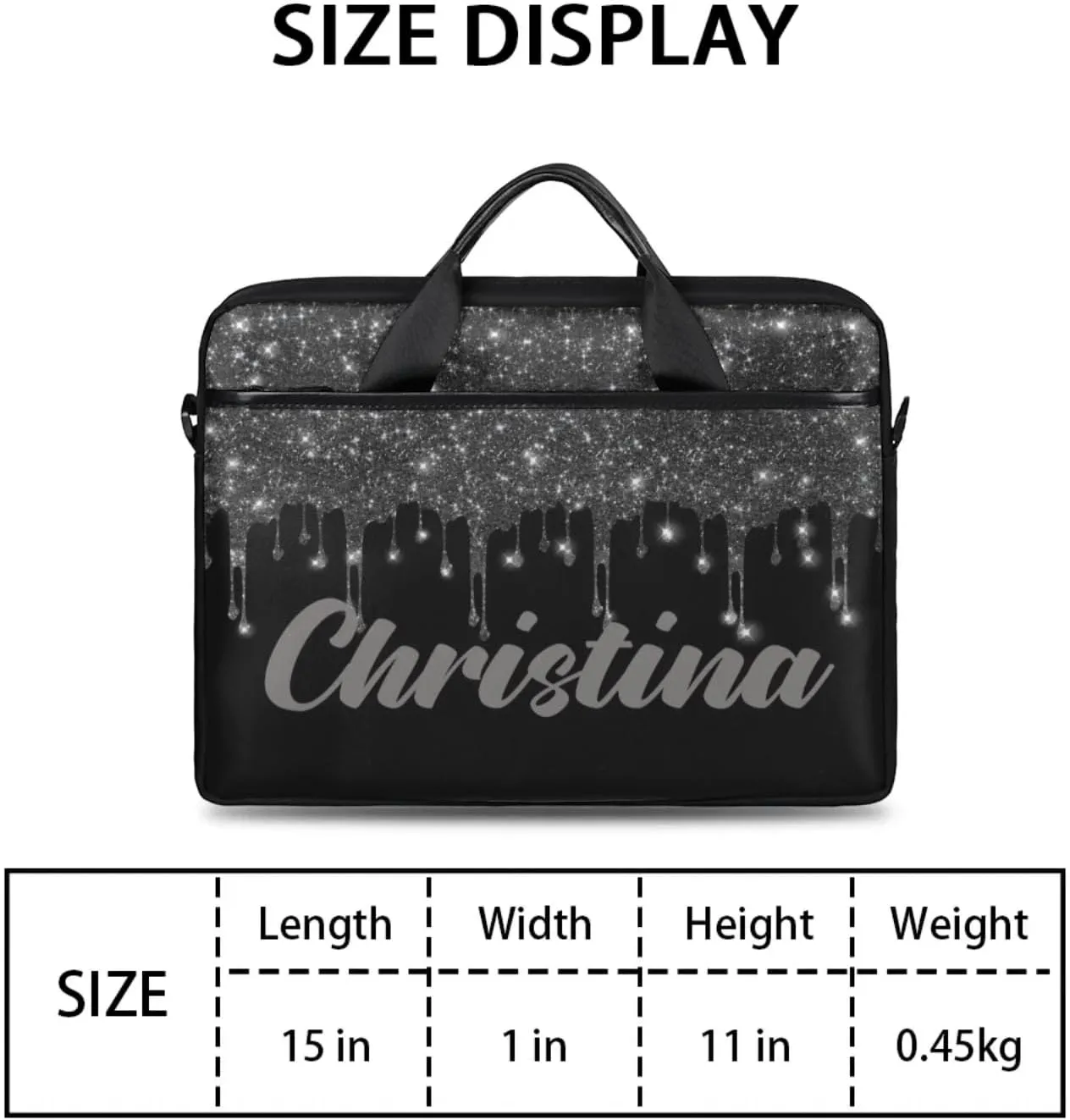 Personalized-Laptop-Bag-Case Briefcases Shoulder Bag for Women Man, Custom Computer Cases for Laptops