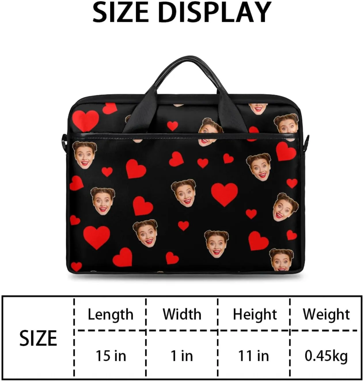 Personalized-Laptop-Bag-Case Briefcases Shoulder Bag for Women Man, Custom Computer Cases for Laptops