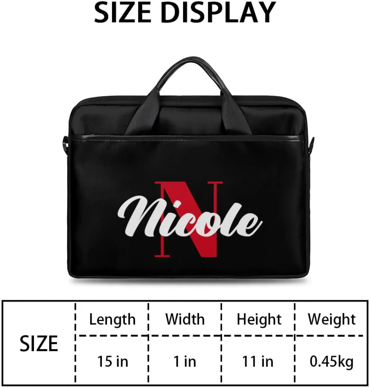 Personalized-Laptop-Bag-Case Briefcases Shoulder Bag for Women Man, Custom Computer Cases for Laptops