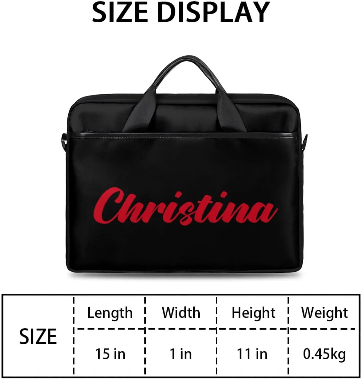 Personalized-Laptop-Bag-Case Briefcases Shoulder Bag for Women Man, Custom Computer Cases for Laptops