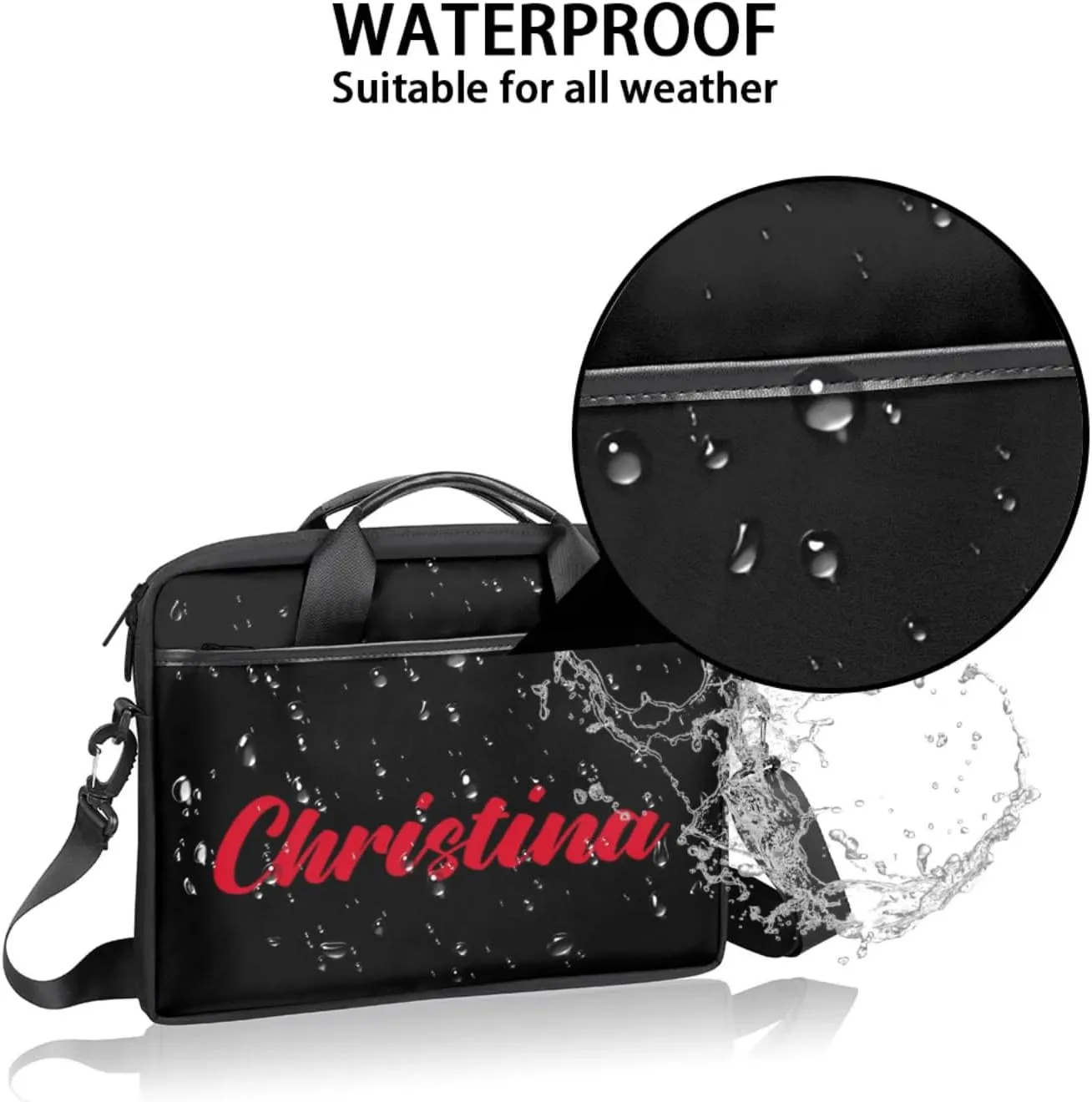 Personalized-Laptop-Bag-Case Briefcases Shoulder Bag for Women Man, Custom Computer Cases for Laptops