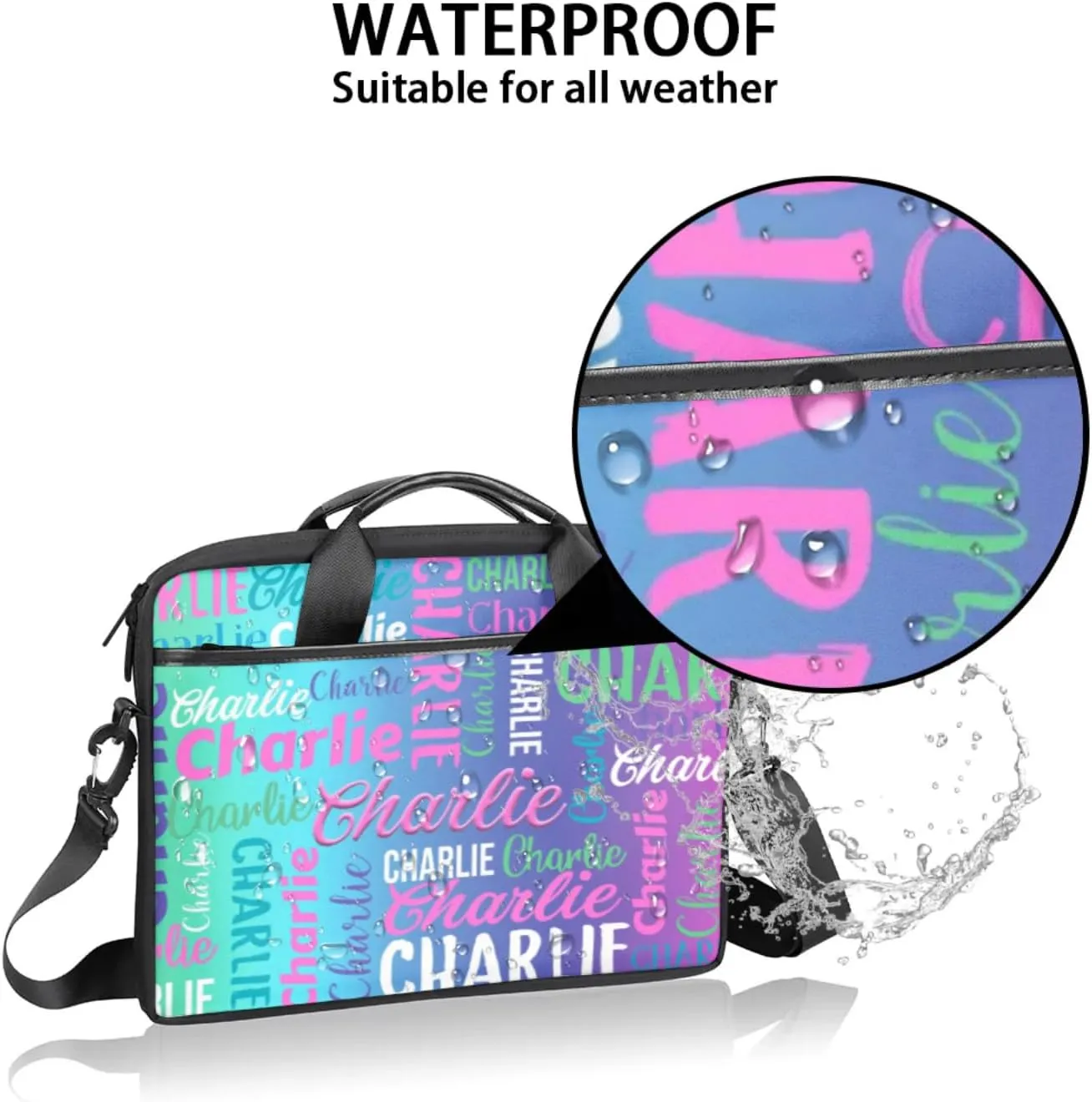 Personalized-Laptop-Bag-Case Briefcases Shoulder Bag for Women Man, Custom Computer Cases for Laptops