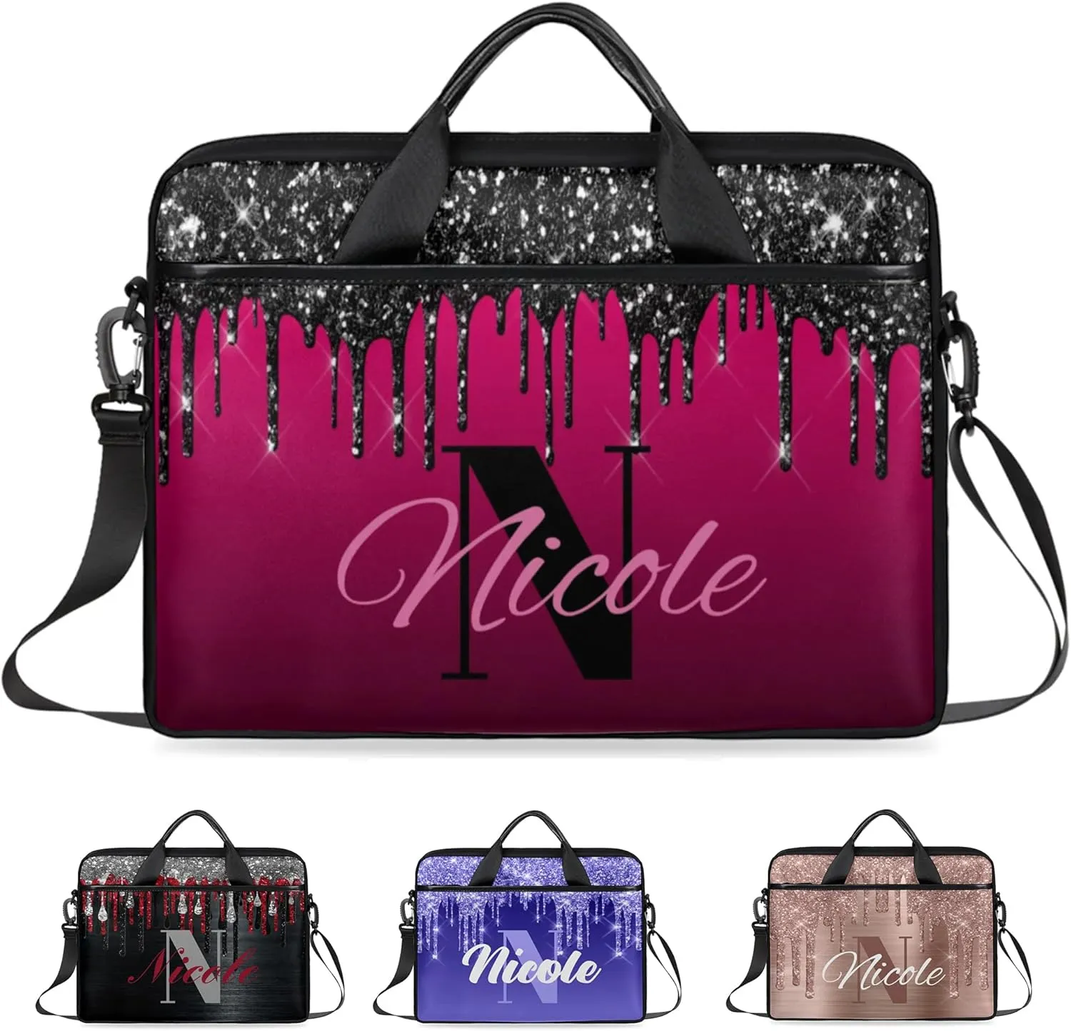 Personalized-Laptop-Bag-Case Briefcases Shoulder Bag for Women Man, Custom Computer Cases for Laptops