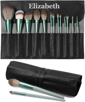 Personalized Makeup Brush Case with Custom Name, Embroidered Travel Makeup Bags, Make Up Brushes Holders Roll, Brush Holder Makeup, Organizer Brushes Pouch Travel Make Up Case Organizer