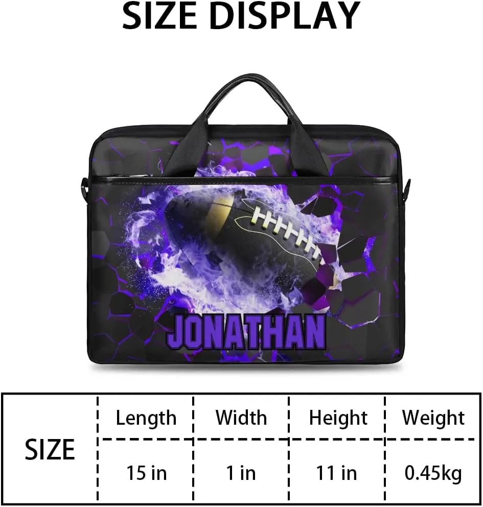 Personalized Soccer Laptop Bag Case Briefcases, Custom Computer Cases for Laptops, Tablet Shoulder Bag Carrying Case