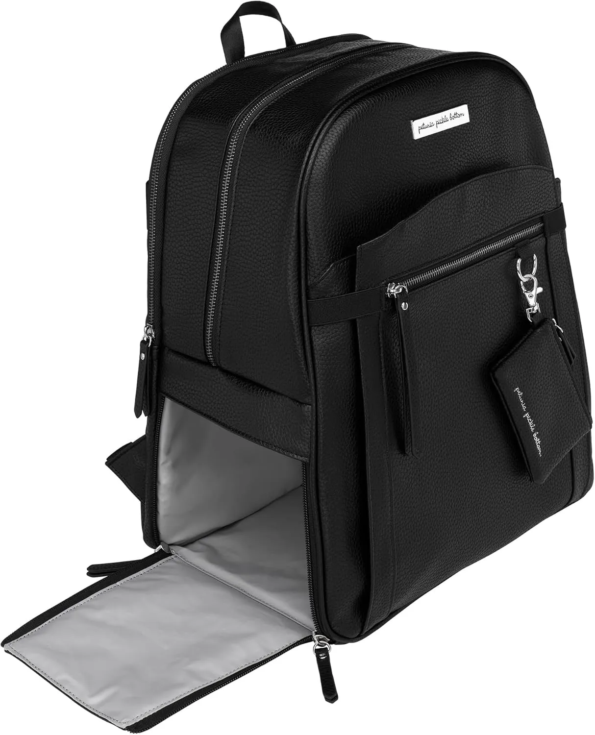 Petunia Pickle Bottom 2-in-1 Provisions Breast Pump & Diaper Bag, Designed for Busy Parents, Spacious Main Compartment, Ebony