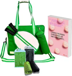 Pickleball Bag With 2 Towels – Large Paddle Shoulder Tote With Zipper, Adjustable Strap Pocket | Unisex Sling Backpack For Travel & Gym | Durable Sports Paddle Bag