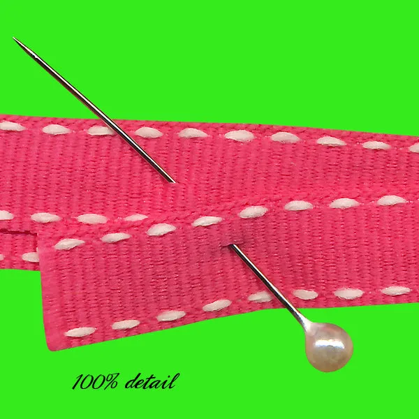 Pink Saddle Stitched Ribbons