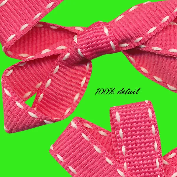 Pink Saddle Stitched Ribbons