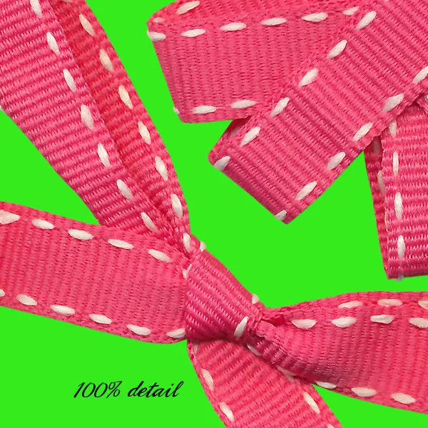 Pink Saddle Stitched Ribbons