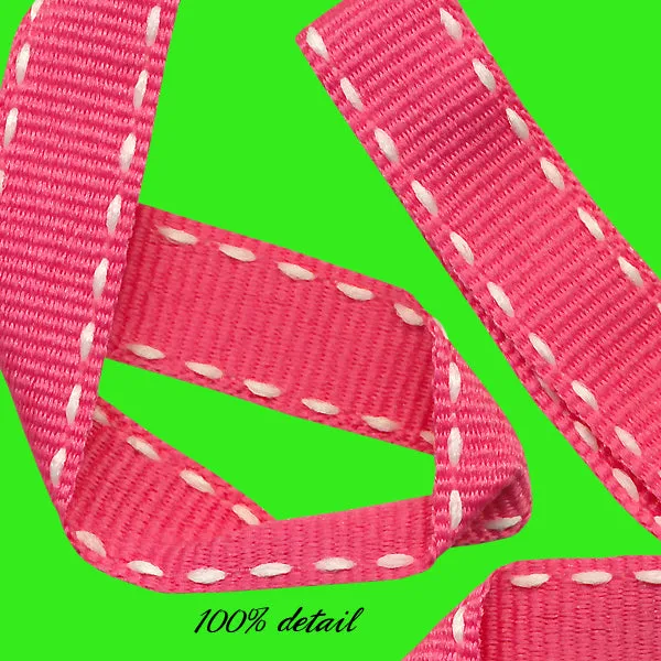 Pink Saddle Stitched Ribbons