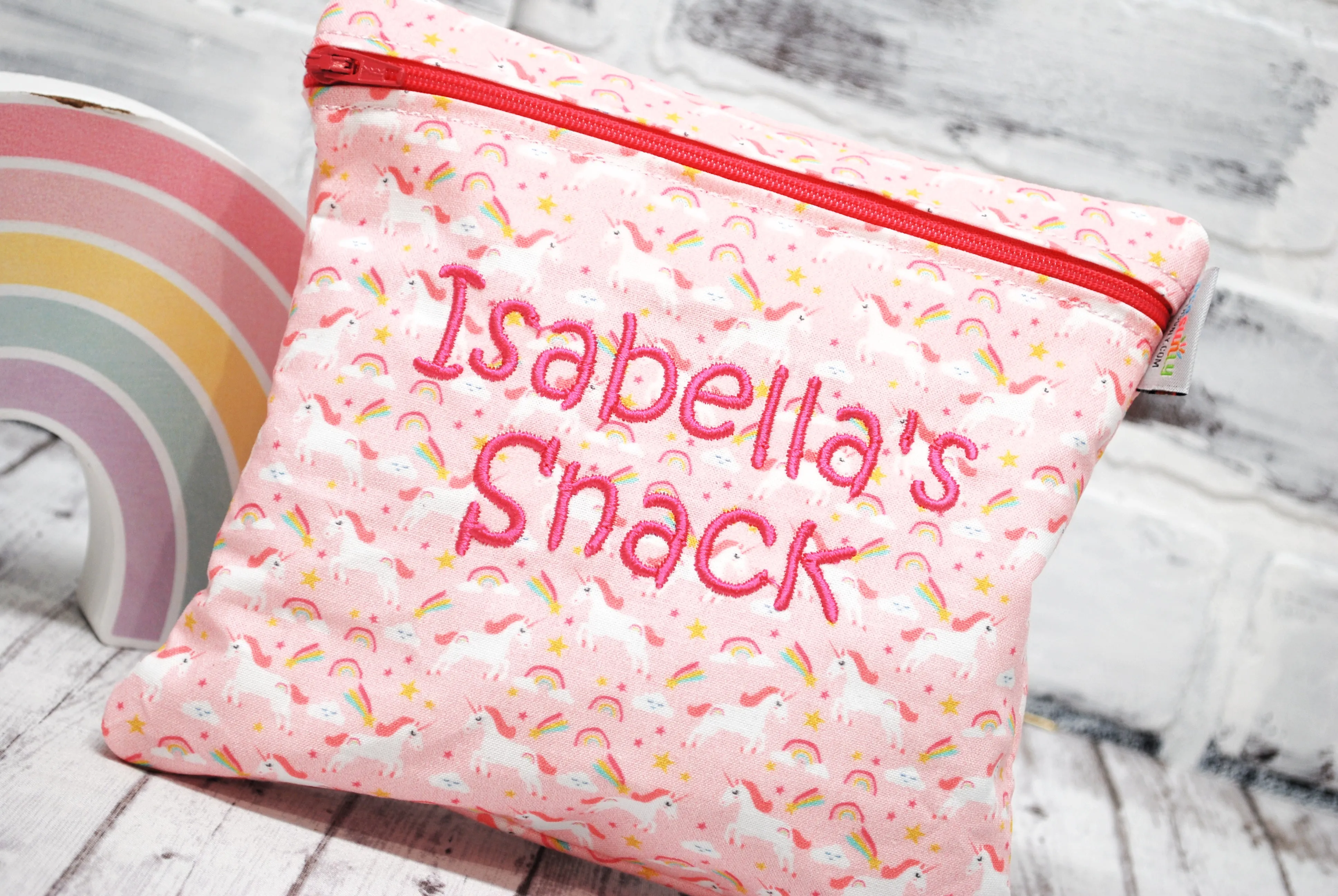 Pink Tiny Unicorn Reusable Food Bag