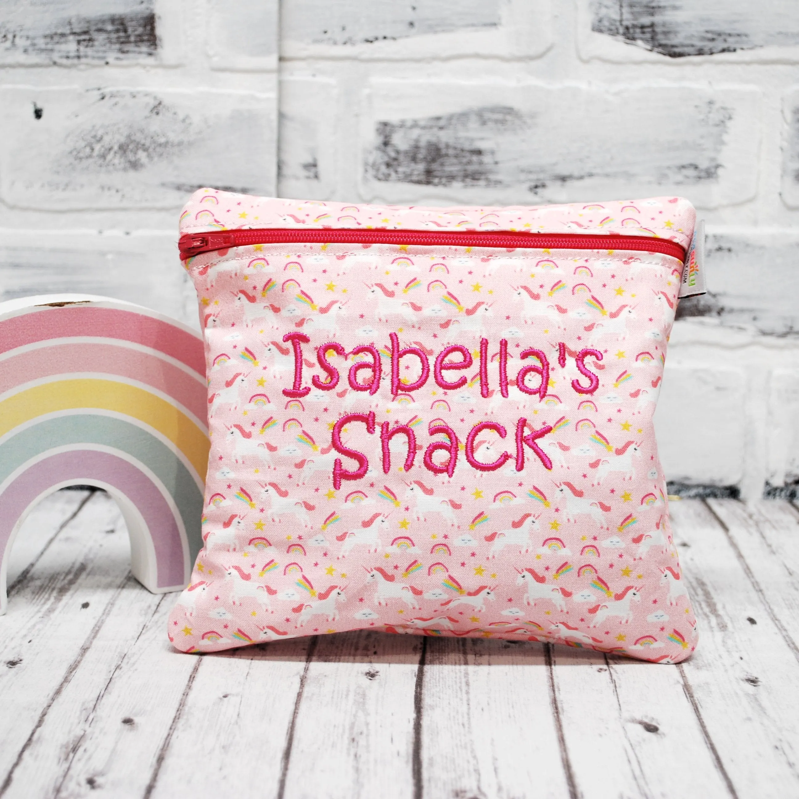 Pink Tiny Unicorn Reusable Food Bag