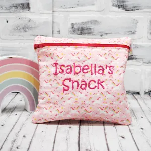 Pink Tiny Unicorn Reusable Food Bag