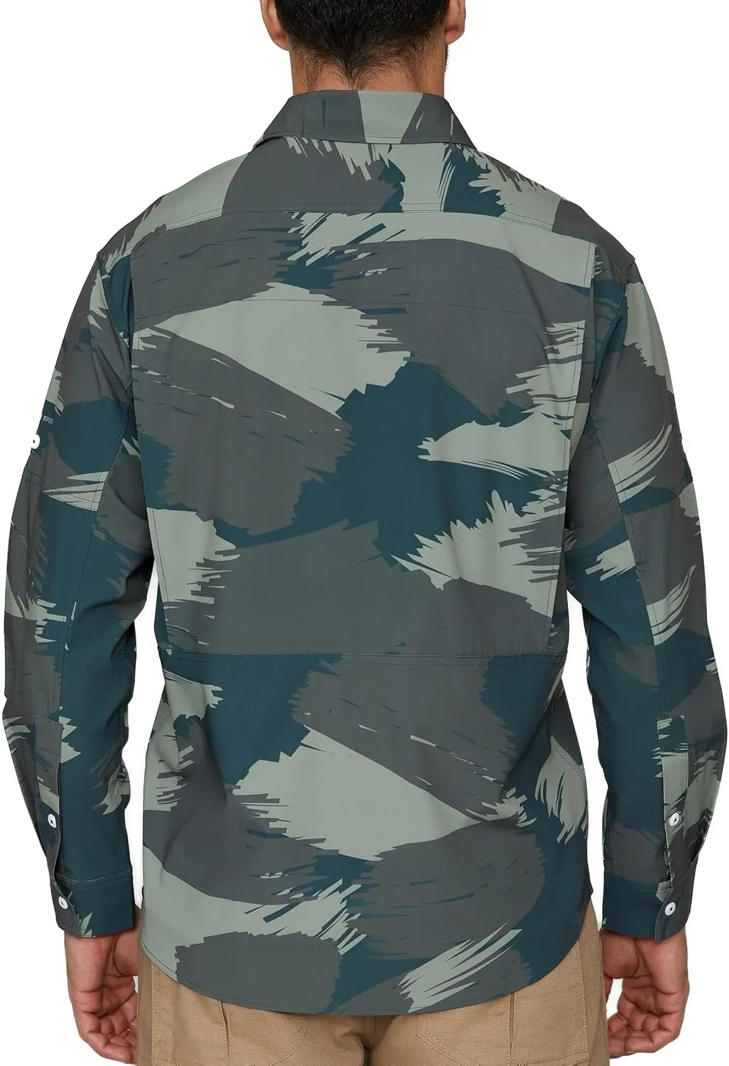 PIQIDIG Men's Long Sleeve Sun Protection Shirts UPF 50  Quick Dry Button Down Shirts Hiking Fishing Camping Travel Work