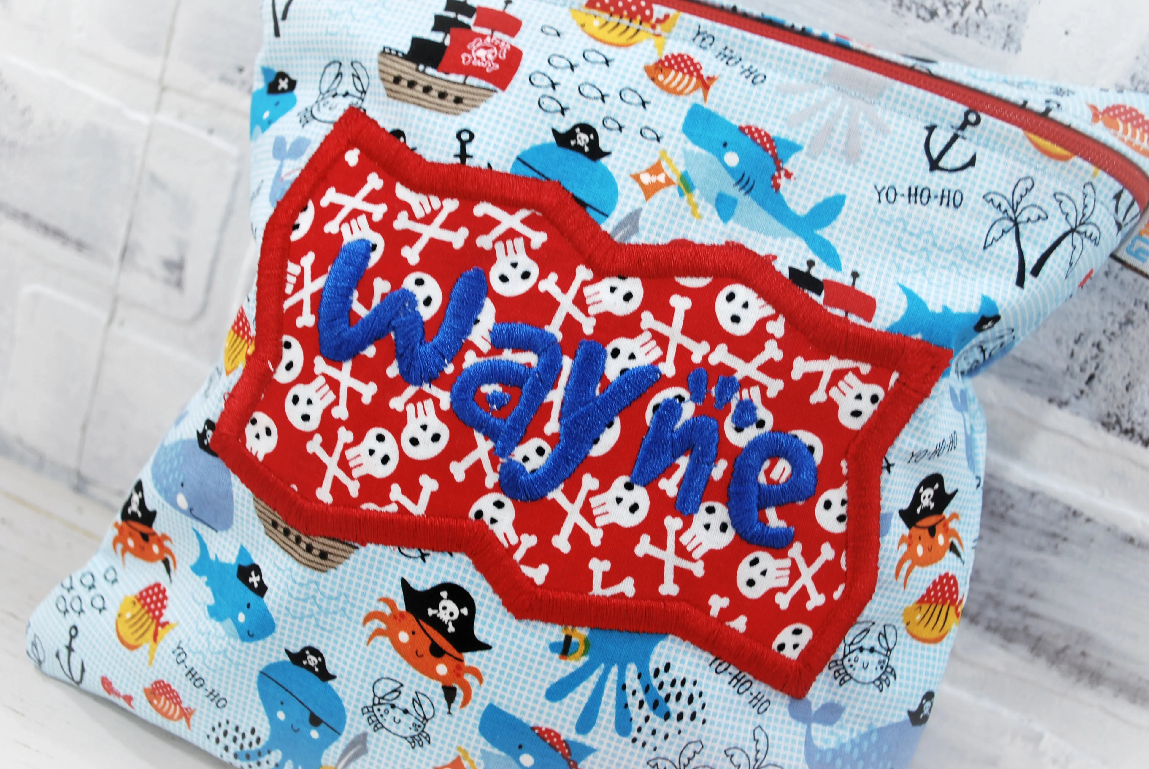 Pirate Sea Animals Personalized Reusable Food Bag