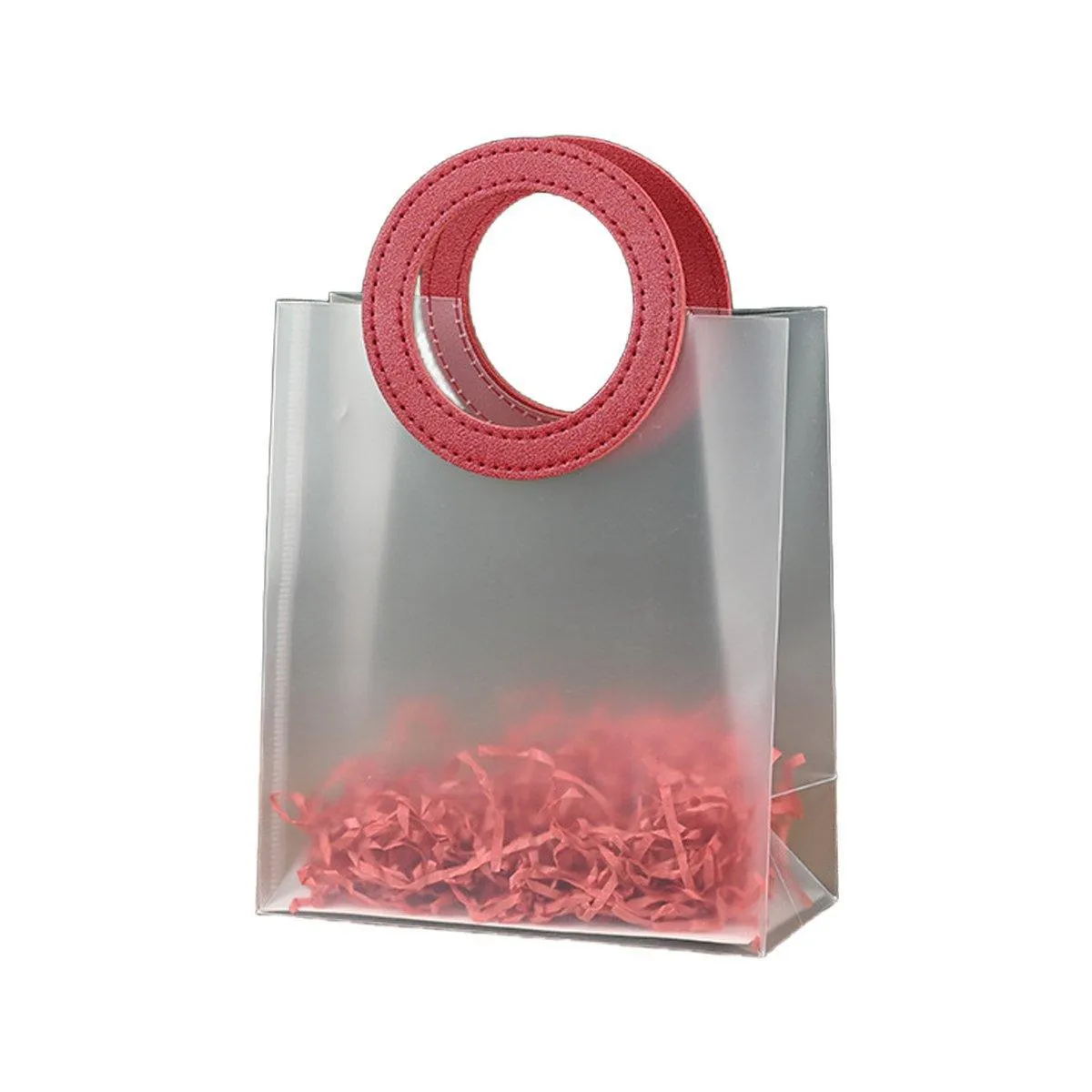 Plastic Frosted Totes Gift Bags 20PCS Transparent