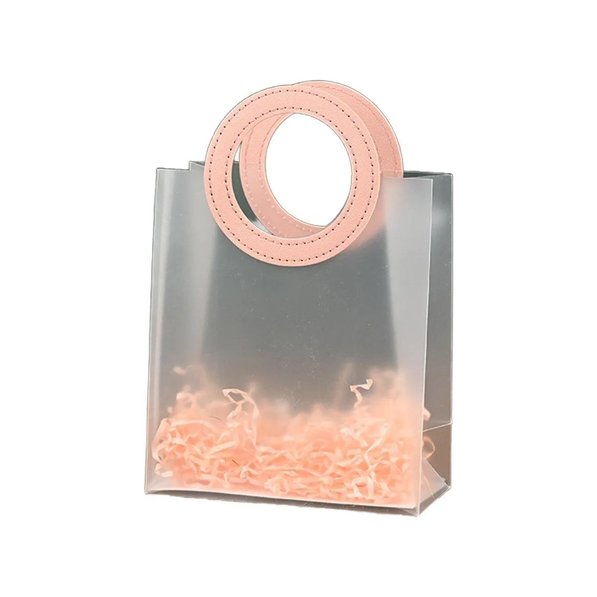 Plastic Frosted Totes Gift Bags 20PCS Transparent