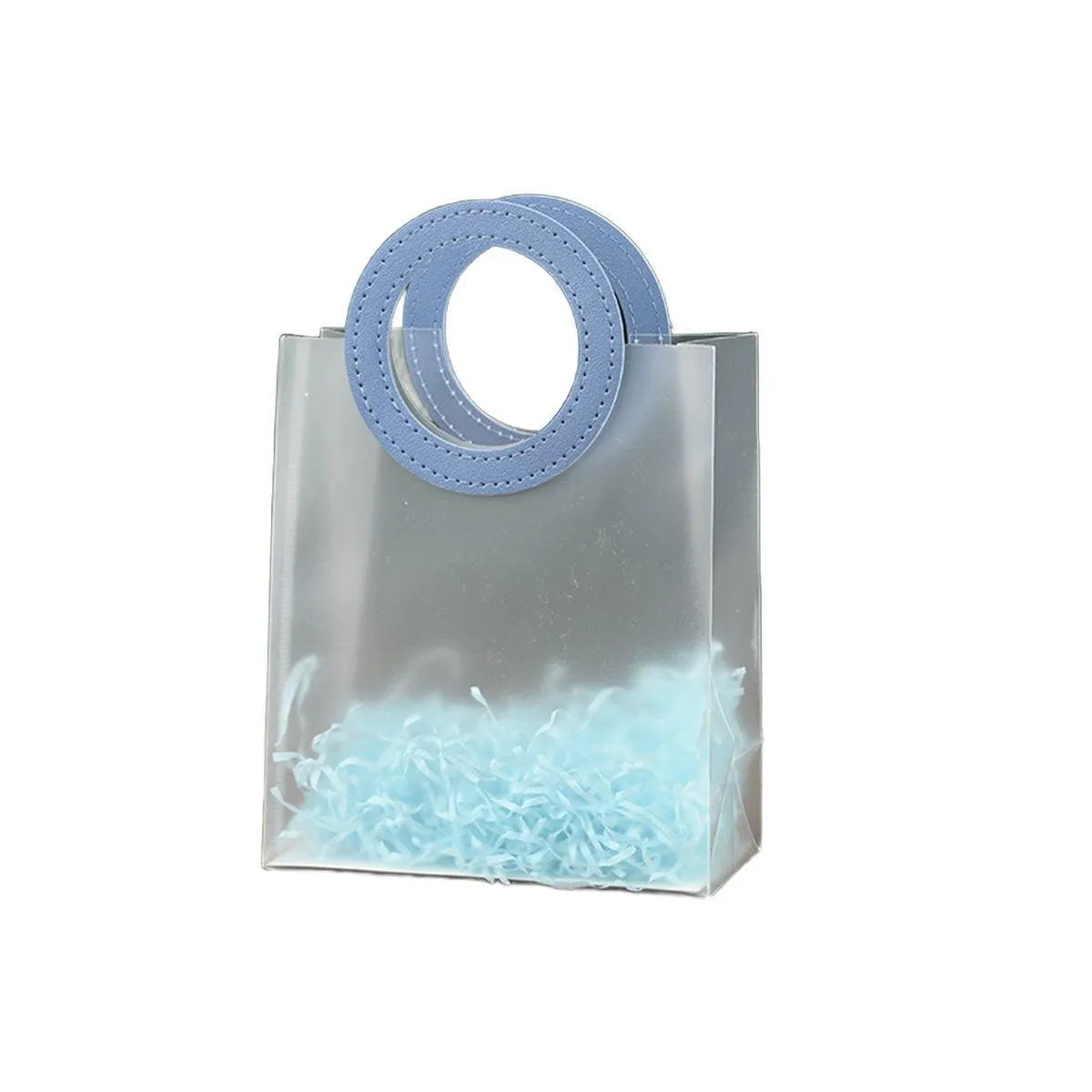 Plastic Frosted Totes Gift Bags 20PCS Transparent
