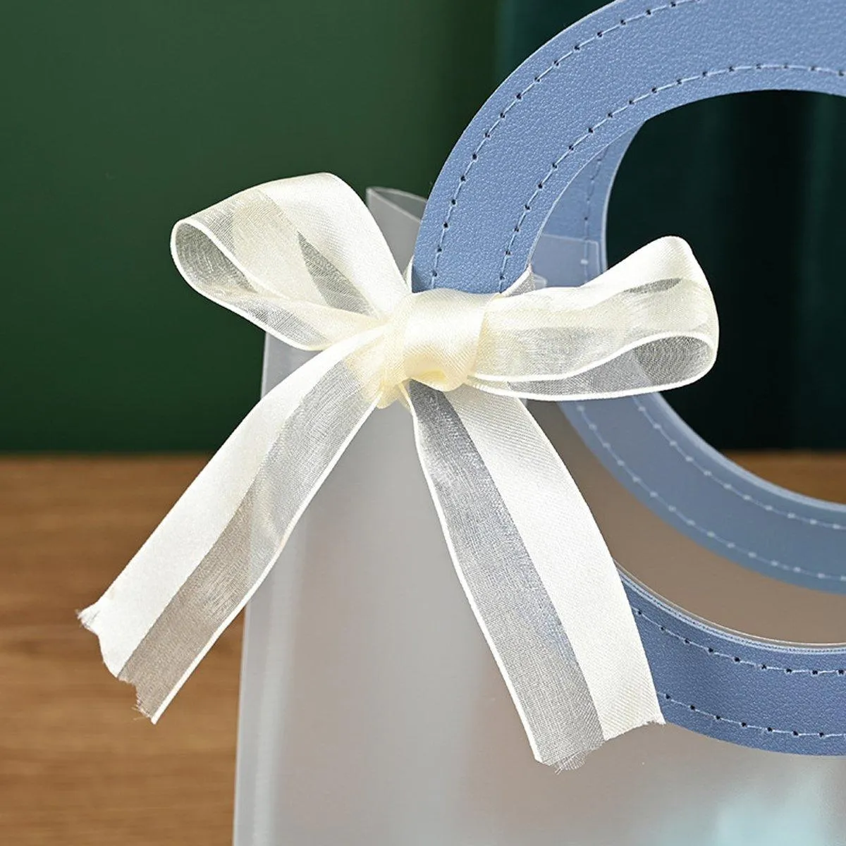 Plastic Frosted Totes Gift Bags 20PCS Transparent