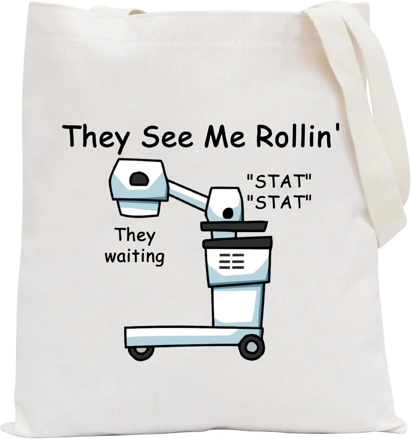 POFULL Xray Tech Gift They See Me Rollin' They waiting Zipper Pouch Makeup Travel Bag Radiologic Technologist Gift