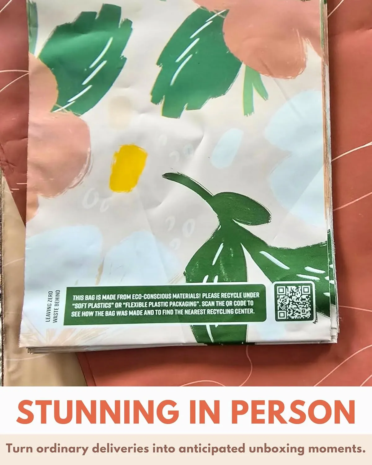 Poly Mailers 6x9-100 Pack Biodegradable Shipping Bags for Stationery and Small Accessories - Impack Self-Seal Waterproof Thick Mailing Envelope for Small Items - Pastel Petals