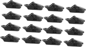 POPETPOP 100pcs Tent Fastener Clips Wind Resistant Camping Tarp Holders Easy Install Double Design for Secure Outdoor Use for Hiking and Backpacking