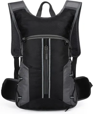PORRASSO Hiking Backpack 20L Rucksack Breathable Daypack Lightweight Cycling Backpack Hydration Pack for Women Men Camping Trekking Climbing Outdoor Sports Grey