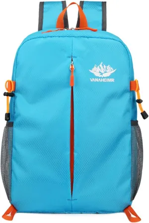 PORRASSO Hiking Backpack Foldable Daypack 20L Rucksack Lightweight Waterproof Backpack for Women Men Camping Trekking Cycling Climbing Outdoor Sports Blue B